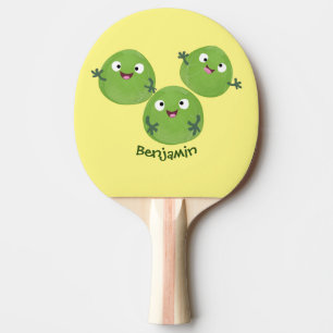 Raquete De Ping Pong Engraçado Bruxelas brota caricatura de legumes