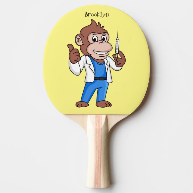 Raquete De Ping Pong Engraçado orangotango macaco (Frente)