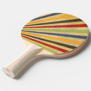 Raquete De Ping Pong Engraçado Retro Grunge Rays + sua ideia