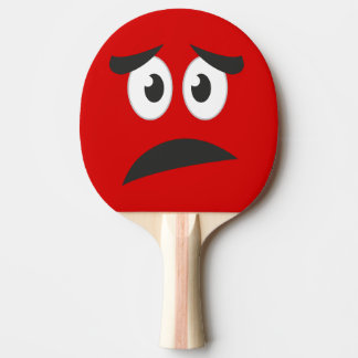 Raquete De Ping Pong Engraçado Rosto Assustado Novidade