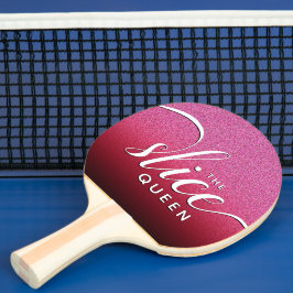 Raquete De Ping Pong Engraçado Roteiro Rapariga A Rainha Rosa