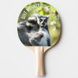 Raquete De Ping Pong Engraçados lêmures surpreendidos de Madagáscar