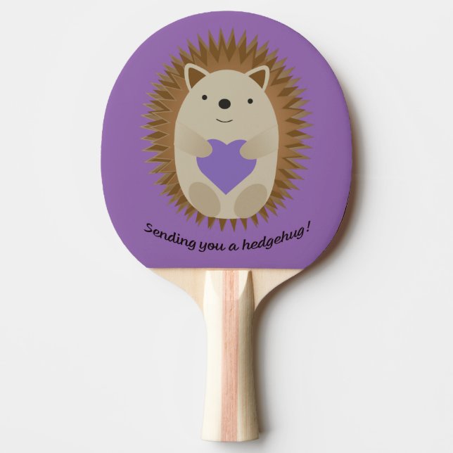 Raquete De Ping Pong Enviando-lhe um Hedgehog Hedgehug (Frente)