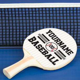 Raquete De Ping Pong Equipe de NOME Personalizada do Jogador de Basebal