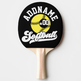 Raquete De Ping Pong Equipe Retroativa de NOME ADD do Jogador de Softba