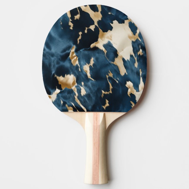Raquete De Ping Pong Esbranquiçado Dourado azul-ocidental (Frente)