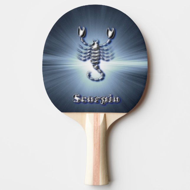 Raquete De Ping Pong Escorpião do cromo (Frente)