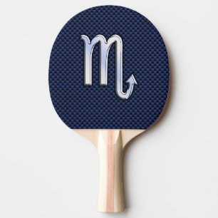 Raquete De Ping Pong Escorpião Zodíaco Símbolo marinho estilo fibra
