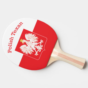 Raquete De Ping Pong Escudo de Águia Texana Polonês