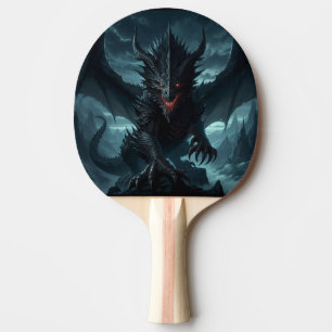 Raquete De Ping Pong Escuro, Dragão Medieval