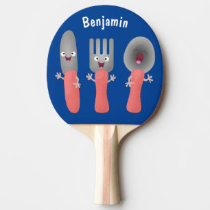 Raquete De Ping Pong Esforço de faca e talheres de colher