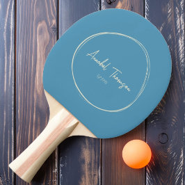 Raquete De Ping Pong Espalhamento Aqua Moderno do Século médio com Nome
