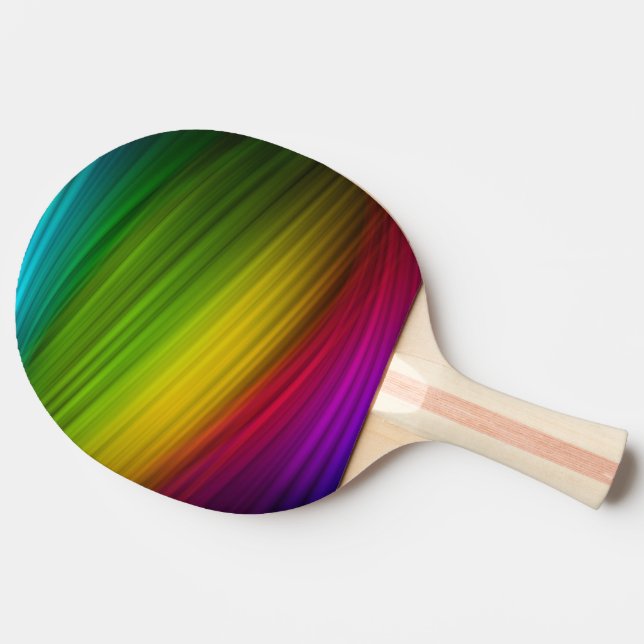 Raquete De Ping Pong Espectro Incrível de Cores de Arco-íris (Lateral do verso)