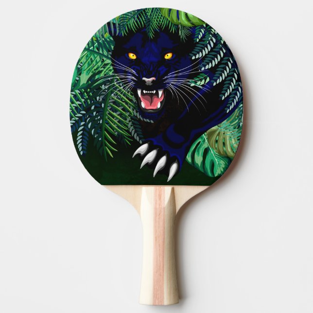 Raquete De Ping Pong Espírito de Pantera Negra da Selva (Frente)