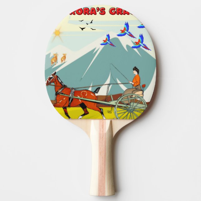 Raquete De Ping Pong Esplendor da natureza, aprimorando a harmonia (Frente)