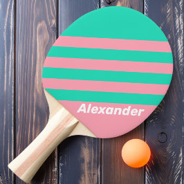 Raquete De Ping Pong Esporte Brisa de Praia Listras Nostálgicas com Nom