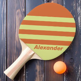 Raquete De Ping Pong Esporte Vintage Cacto do Deserto Listras Duplas co