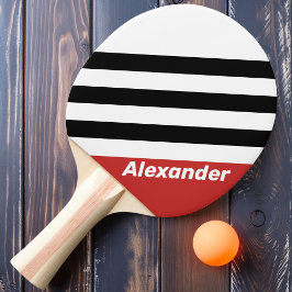 Raquete De Ping Pong Esporte Vintage Urbano Listras de Zebra com Nome
