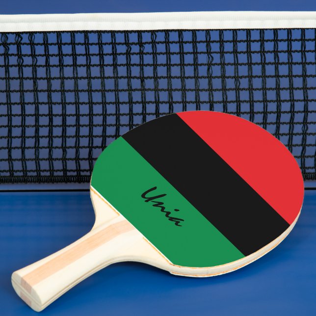 Raquete De Ping Pong Esportes Pan-Africano Flag e UNIA (Insitu)