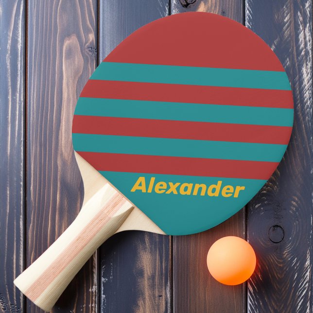 Raquete De Ping Pong Esportes Ruby Reef Strips com Nome (Criador carregado)