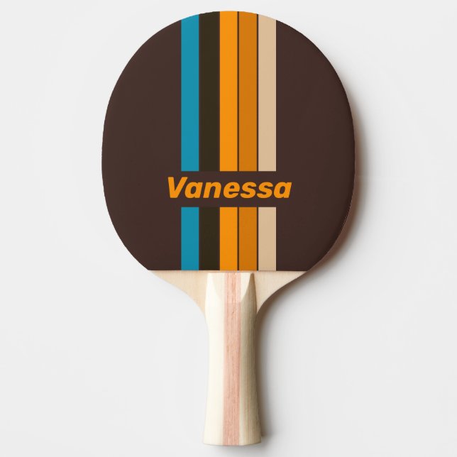 Raquete De Ping Pong Espresso Drift Pin Striped with Name (Frente)