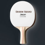 Raquete De Ping Pong Esquadrão do noivo padrinho despedida de solteiro<br><div class="desc">design</div>