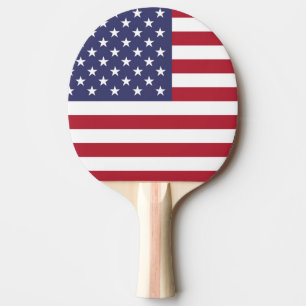 Raquete De Ping Pong Estados Unidos EUA Flag Ping Pong Paddle