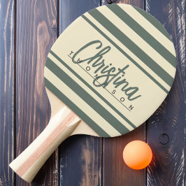 Raquete De Ping Pong Estandarte de Polo Meados do Século Cinza Quente P
