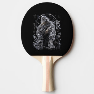 Raquete De Ping Pong Estética de Rua Diamante Mentalidade de Rei