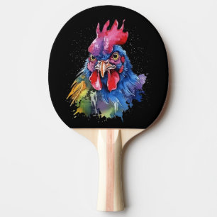 Raquete De Ping Pong Estilo de Aquarela de Galinha do País Rooster