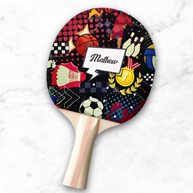 Raquete De Ping Pong Estilo de banda desenhada moderna personalizado Es (Criador carregado)