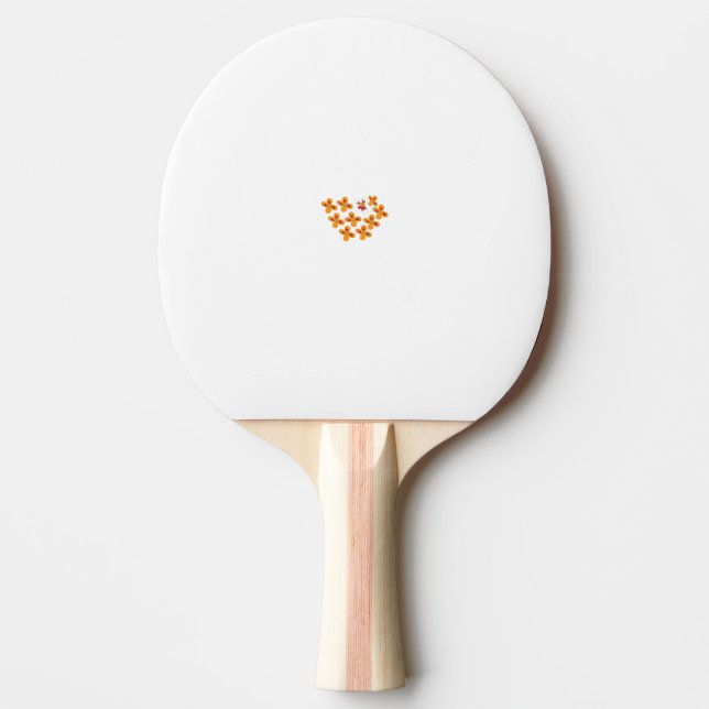 Raquete De Ping Pong Estilo Decorativo, Laranja Dull, Vermelho Cornell (Frente)