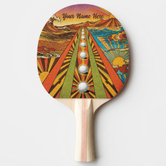 Raquete De Ping Pong Estilo dos Anos Setenta, Tênis de Mesa Esportivo V