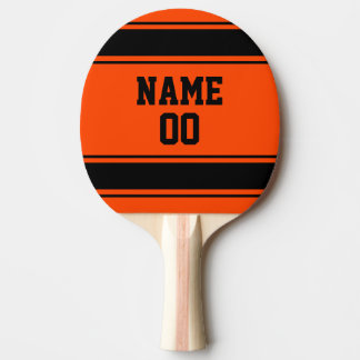 Raquete De Ping Pong Estilo Jersey Azul Laranja e Preto Personalizado