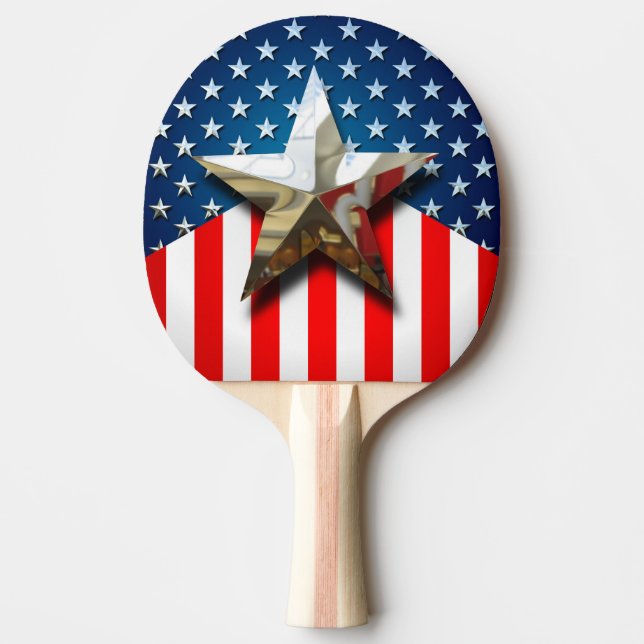 Raquete De Ping Pong Estilo star spangled (Frente)