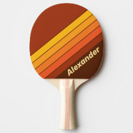 Raquete De Ping Pong Estilo Vintage Esportivo Listrado com Nome