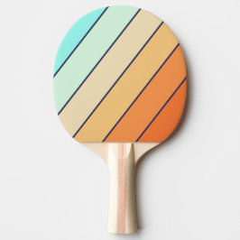 Raquete De Ping Pong Estilo Vintage Listras Ousadas Retrô