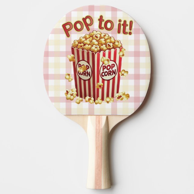 Raquete De Ping Pong Estique-se com Estilo - "Pop a ele!" (Frente)