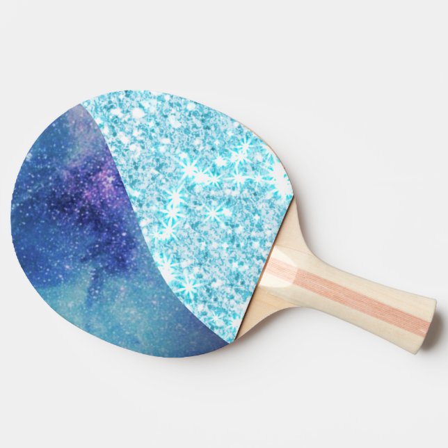Raquete De Ping Pong Estrela brilhante de galáxias de gradiente moderno (Lateral)