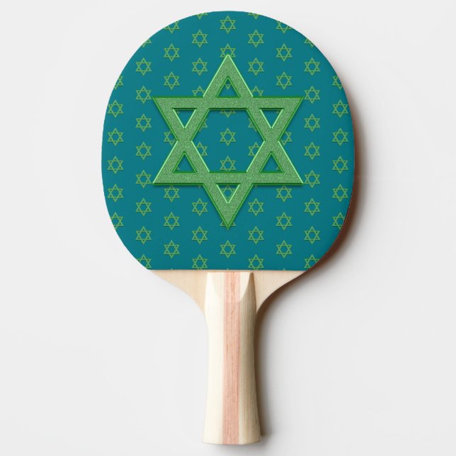 Raquete De Ping Pong Estrela Verde de David Seamless (Verso)