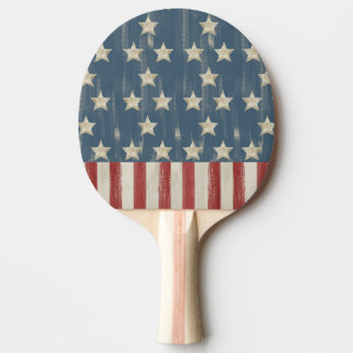 Raquete De Ping Pong Estrelas de Vintage e Stripes