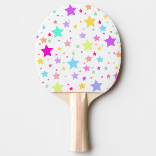 Raquete De Ping Pong Estrelas Garotas Coloridas, Púrpura Rosa, Azul, A
