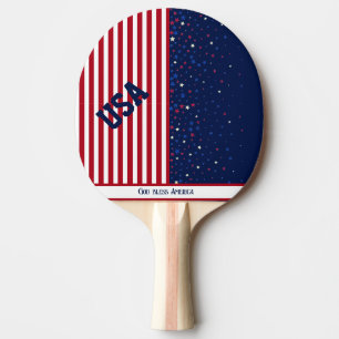 Raquete De Ping Pong Estrelas Patriotas dos EUA de 4 de julho na Améric