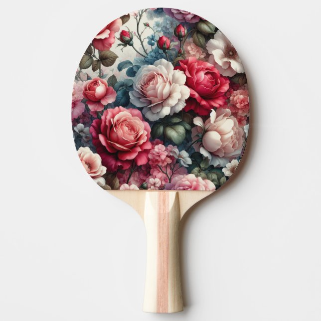 Raquete De Ping Pong Eterno Rosa Floral Charme (Frente)