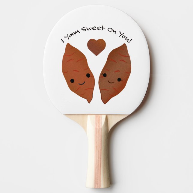 Raquete De Ping Pong Eu ainda sou doce em você batatas doces (Frente)