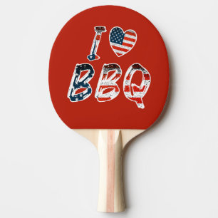 Raquete De Ping Pong Eu amo churrasco