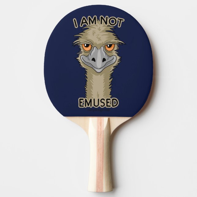 Raquete De Ping Pong Eu não sou chalaça engraçada do Emu de Emused (Frente)
