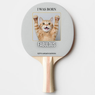 Raquete De Ping Pong Eu Nasci Fabuloso – Remo de Ping Pong de Gato Engr