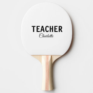 Raquete De Ping Pong Eu sou professor Collegeadicionar seu nome SMS sim