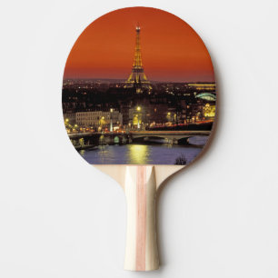 Raquete De Ping Pong Europa, França, Paris. Vista do pôr do sol da Torr